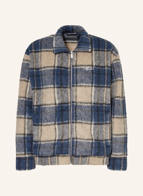 PEGADOR Flanell-Overjacket TEROS DUNKELBLAU / CREME / SCHWARZ