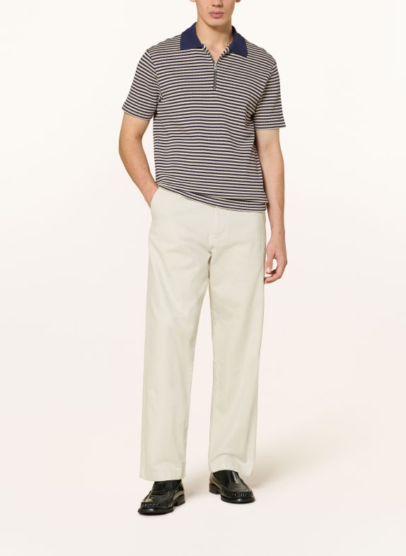 CLOSED Gebreid poloshirt BLAUW / BEIGE