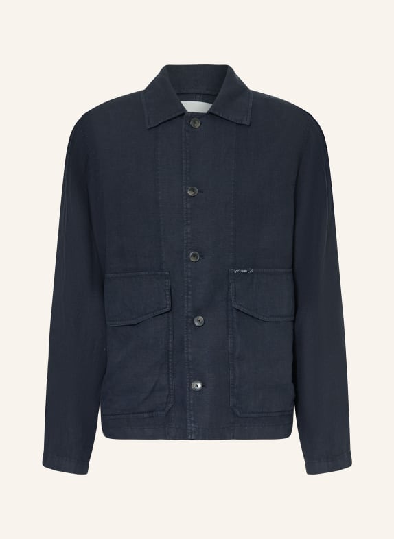 CLOSED Leinen-Overjacket DUNKELBLAU