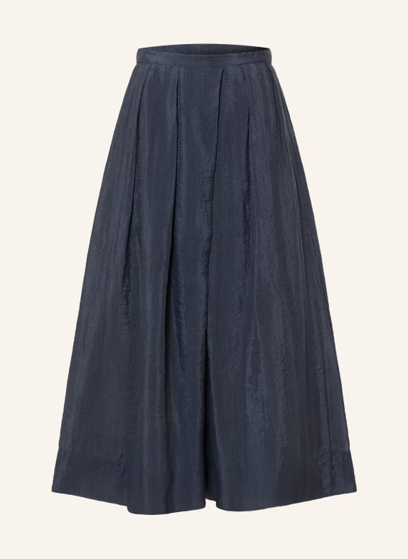 EMPORIO ARMANI skládaná sukně TMAVĚ MODRÁ