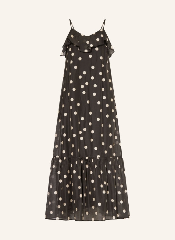 MRS & HUGS Dress with flounces BLACK / BEIGE