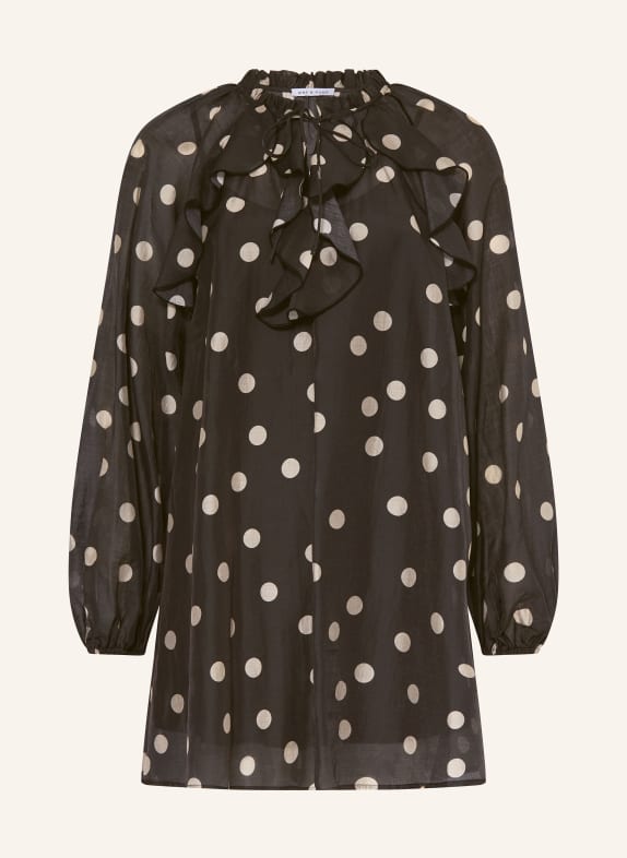 MRS & HUGS Kleid mit Volants SCHWARZ / BEIGE