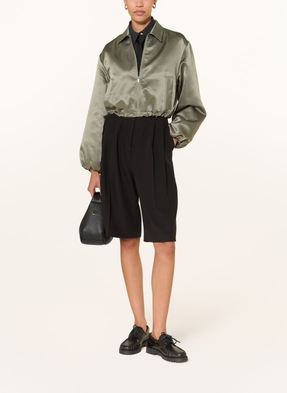 MRS & HUGS satin jacket KHAKI