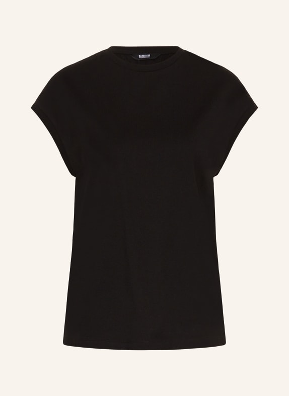 BARBOUR INTERNATIONAL BRIANNA T-shirt in a mix of materials BLACK