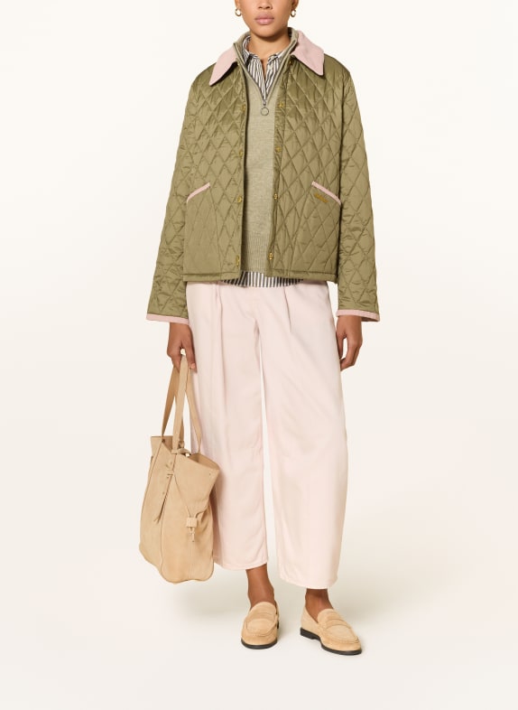 Barbour Quilted jacket LIDDESDAL OLIVE / ROSE