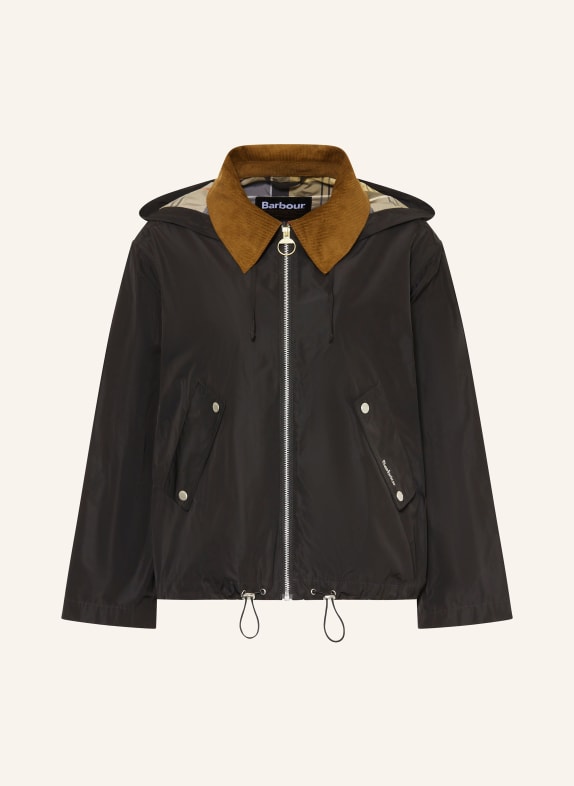 Barbour Jacke WEAVER SCHWARZ / COGNAC / BEIGE