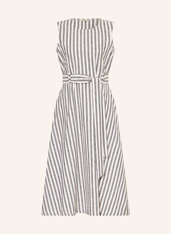 Barbour Šaty INEZ s lnem BÍLÁ / TMAVĚ MODRÁ