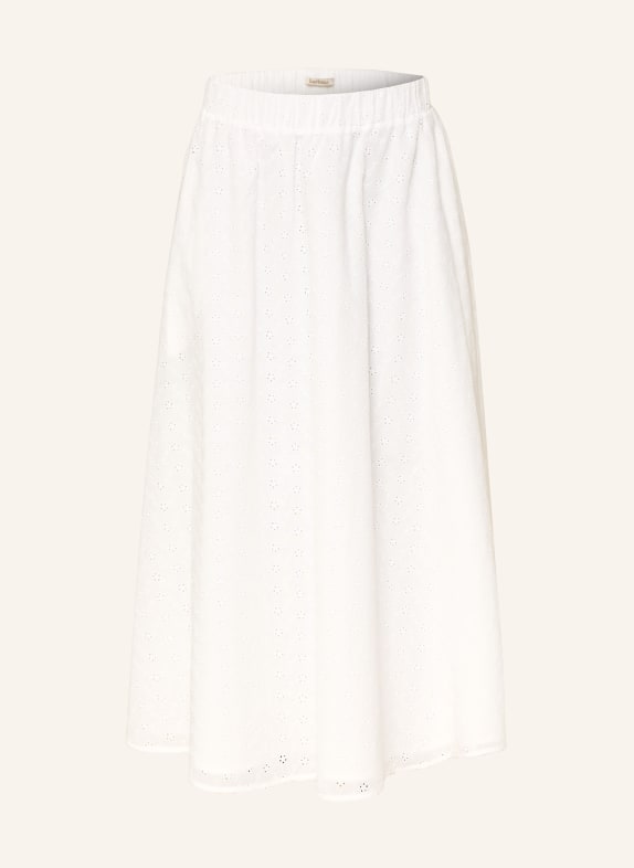 Barbour Sukně MELODY z krajky s otvory BÍLÁ