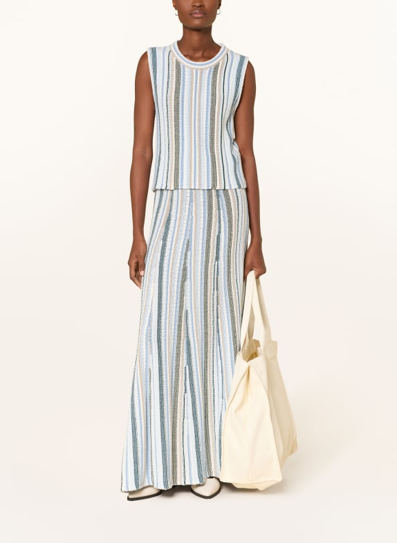 Barbour Strikketop JOSIE BLÅ / PETROL / HVID