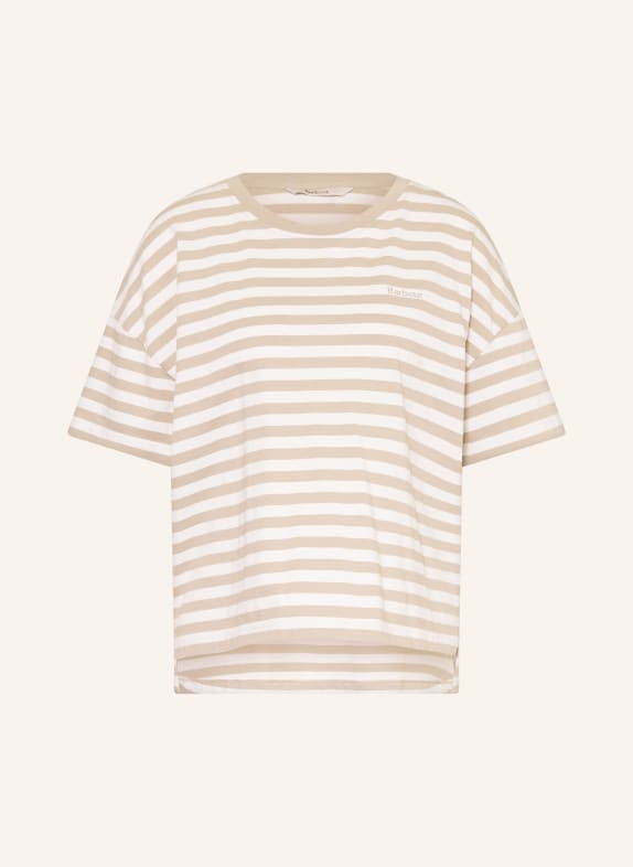 Barbour T-shirt ADRIA CAMEL / WIT