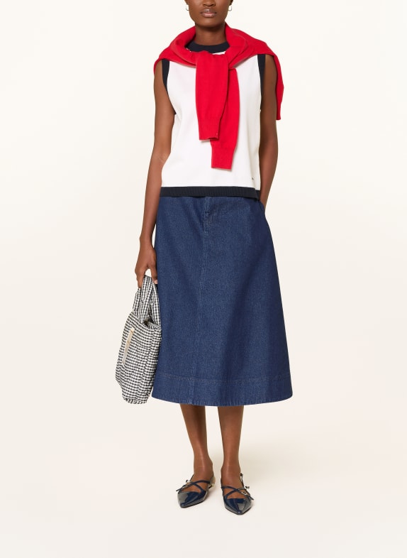 Barbour Pullunder SALTHILL WIT / DONKERBLAUW