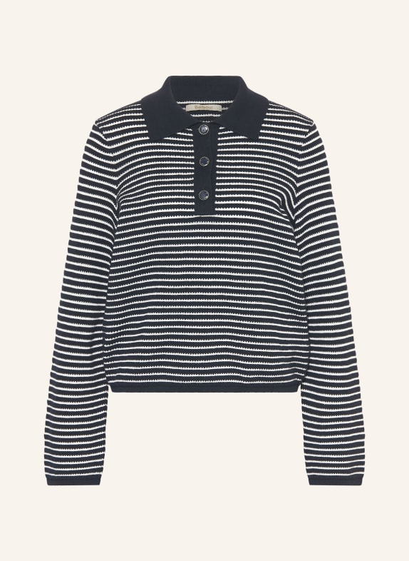 Barbour Strick-Poloshirt INEZ DUNKELBLAU / WEISS