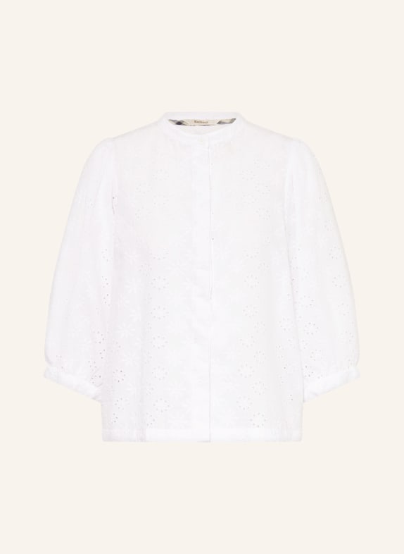 Barbour Bluse LAYLA aus Lochspitze mit 3/4-Arm WEISS