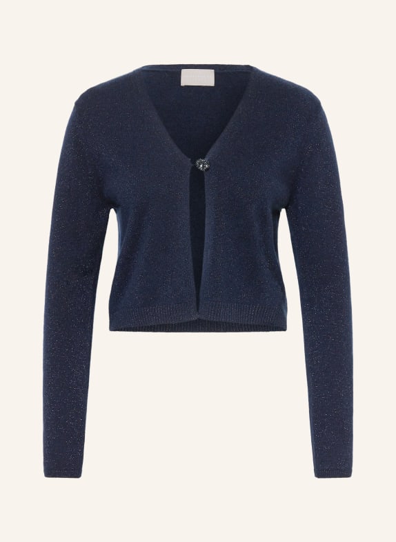HEMISPHERE Strickjacke aus Cashmere mit Glitzergarn DUNKELBLAU