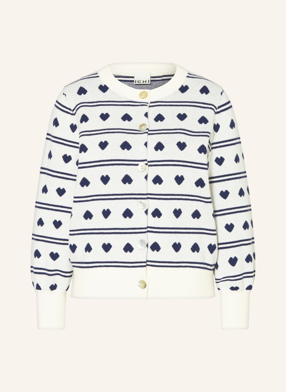 ICHI Strickjacke IHBRIELLE ECRU / DUNKELBLAU