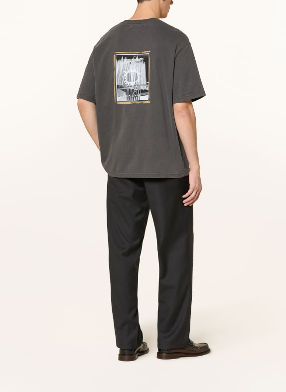 SAMSØE  SAMSØE T-shirt SAGERGEI DONKERGRIJS / LICHTGRIJS