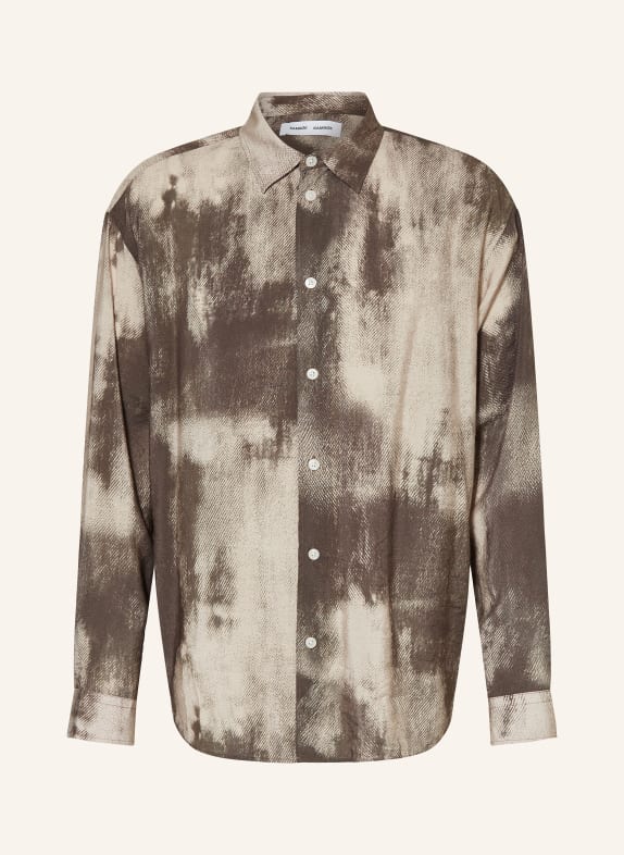 SAMSØE  SAMSØE Košile SALUAN Regular Fit KRÉMOVÁ / TMAVĚ ŠEDÁ