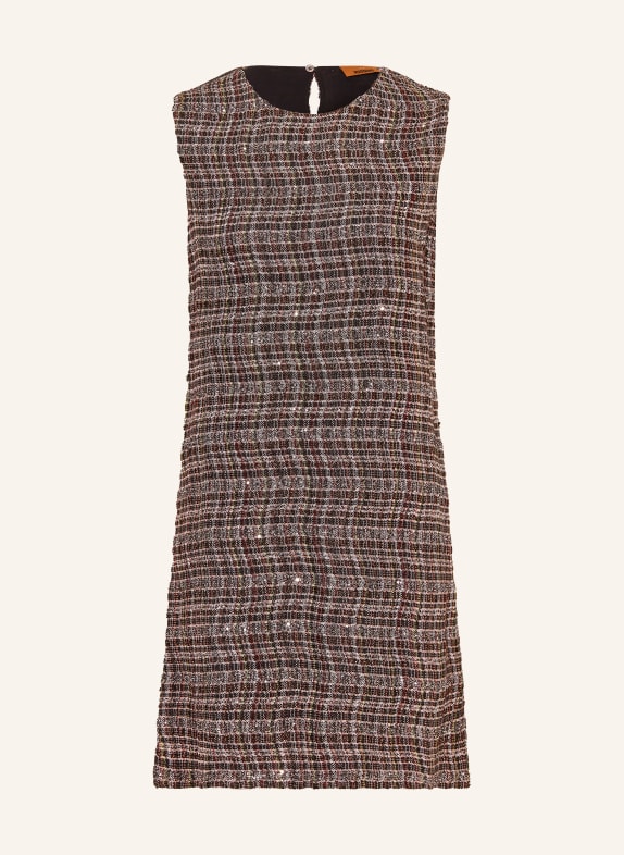 MISSONI Kleid mit Pailletten und Glitzergarn SCHWARZ / ROSA / WEISS