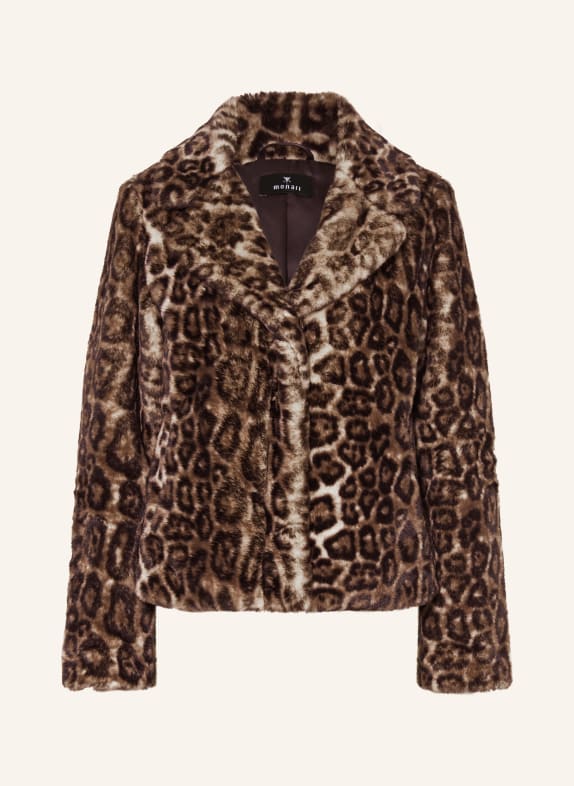 monari Kunstfell-Jacke DUNKELBRAUN / SCHWARZ
