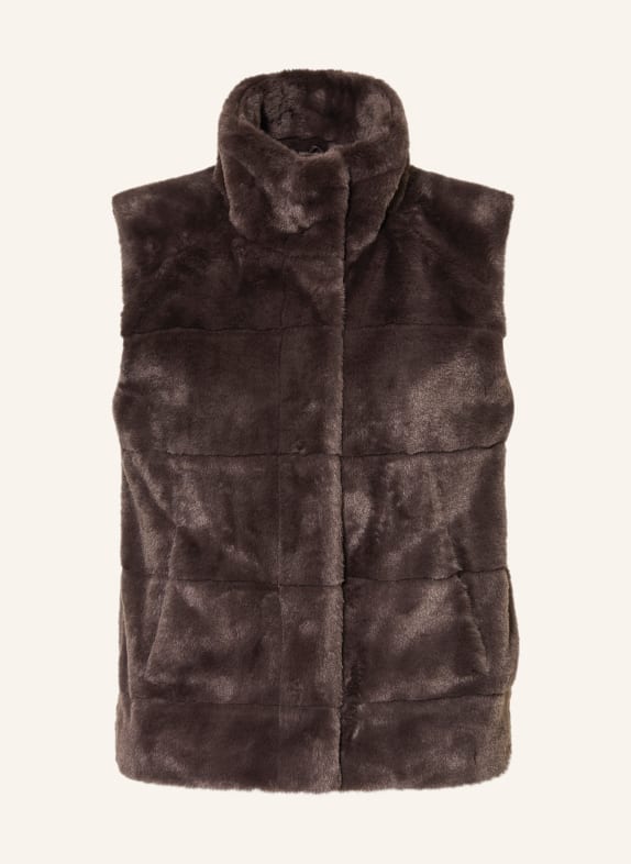 monari Kunstfell-Weste DUNKELBRAUN