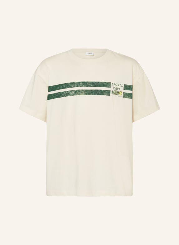 s.Oliver RED T-Shirt ECRU / GRÜN