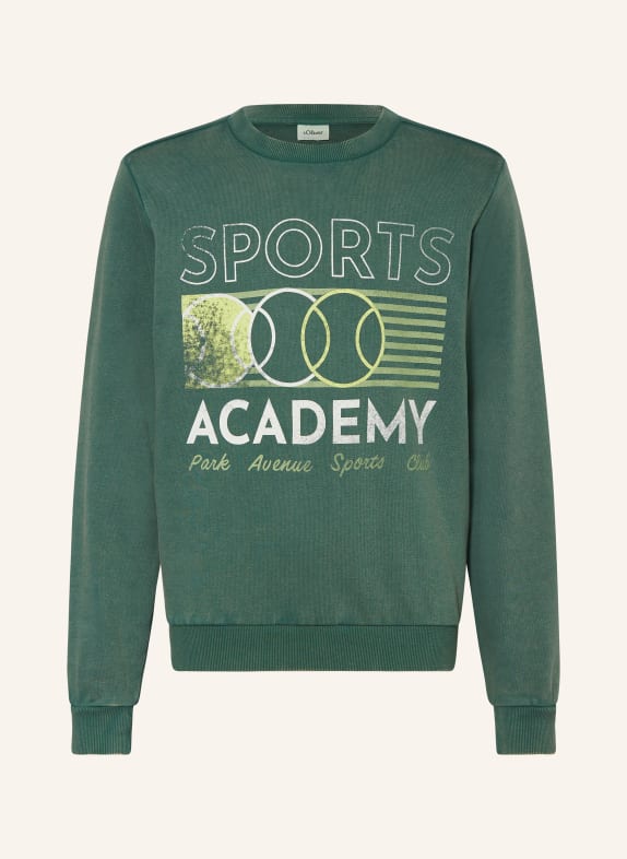 s.Oliver RED Sweatshirt GRÜN / HELLGRÜN / WEISS
