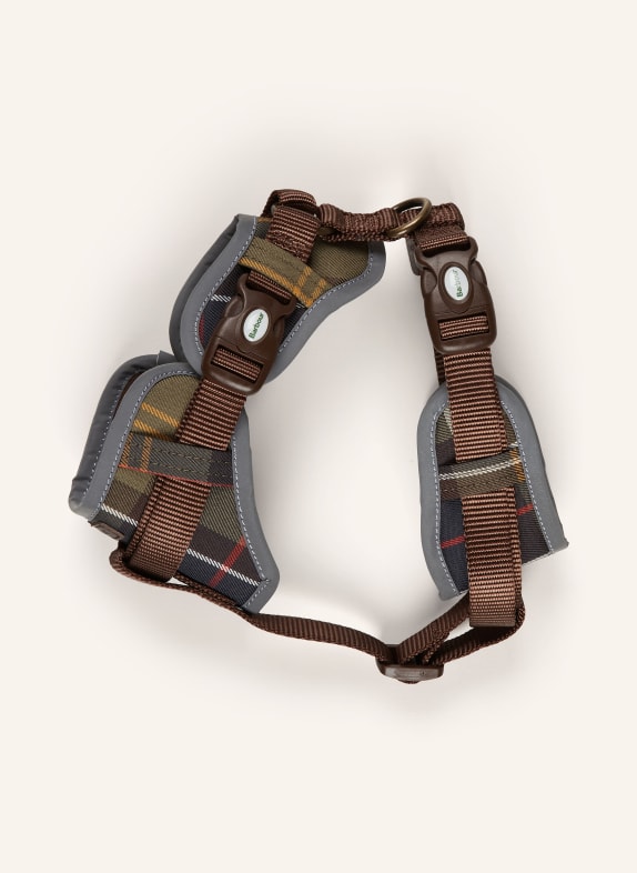 Barbour Hundegeschirr DUNKELBRAUN / ROT / DUNKELGRÜN
