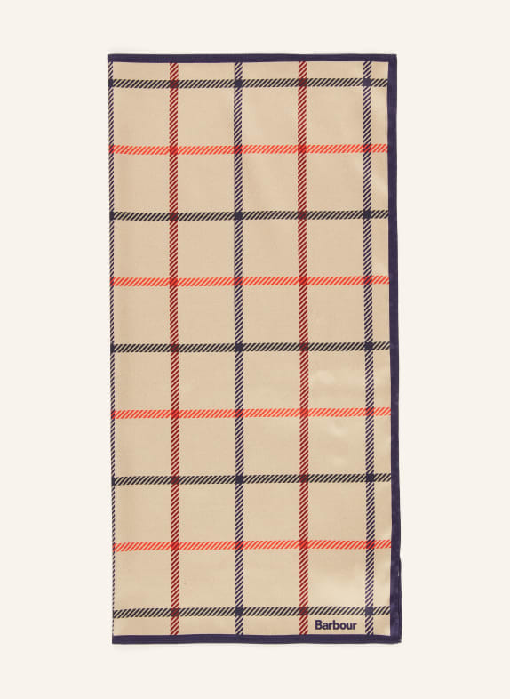 Barbour MACKWORTH cloth BEIGE / DARK PURPLE / RED