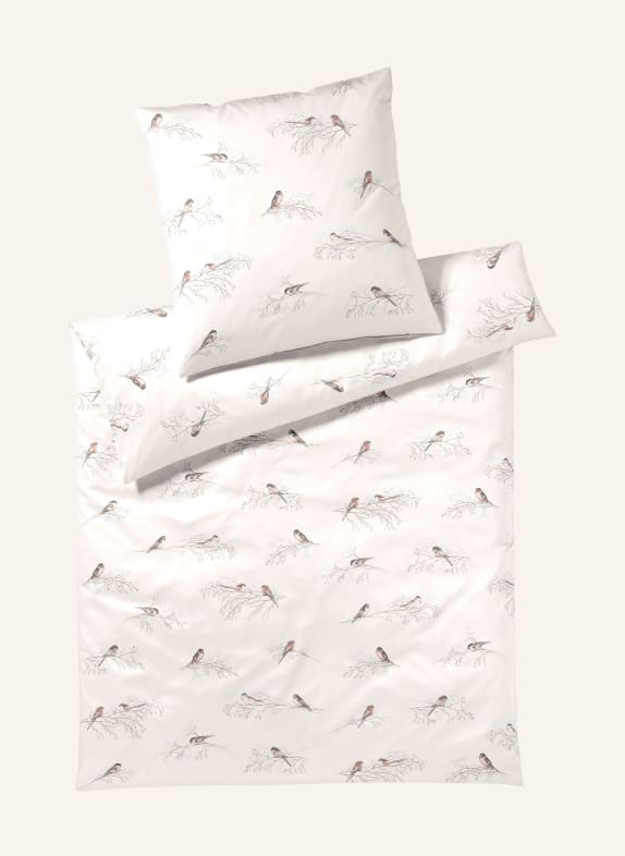 elegante Bettwäsche SPÄTZCHEN ECRU / TAUPE / GRAU