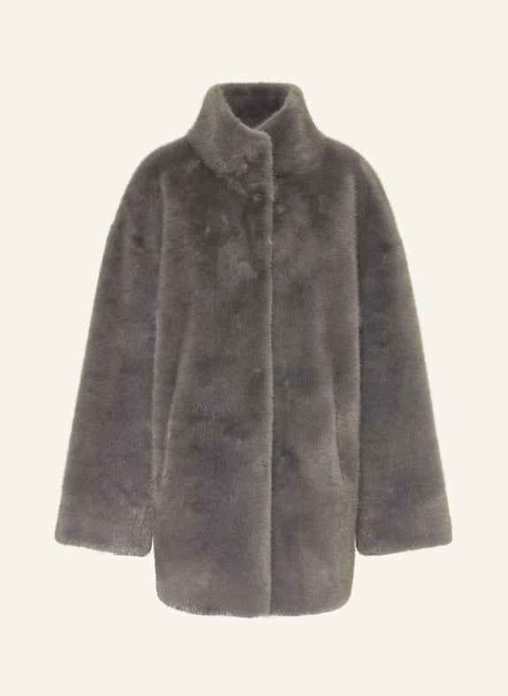 Juvia Kunstfell-Mantel NOA GRAU