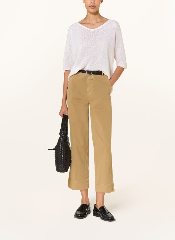 (THE MERCER) N.Y. Trui met kasjmier en 3/4-mouwen CRÈME