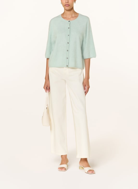 (THE MERCER) N.Y. Strickjacke aus Cashmere mit 3/4-Arm MINT