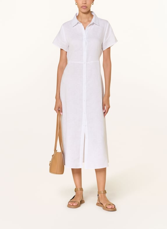 (THE MERCER) N.Y. Hemdblusenkleid aus Leinen WEISS