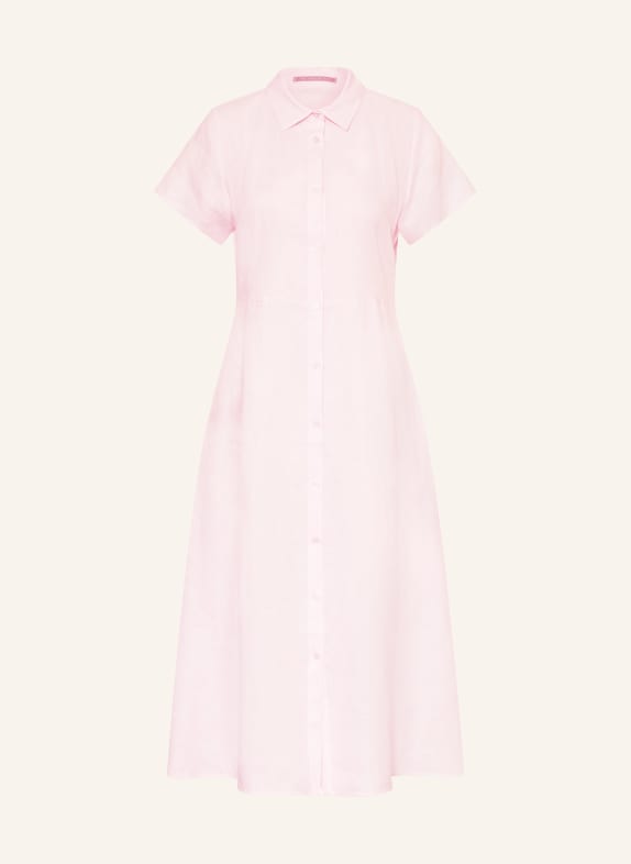 (THE MERCER) N.Y. Hemdblusenkleid aus Leinen HELLROSA