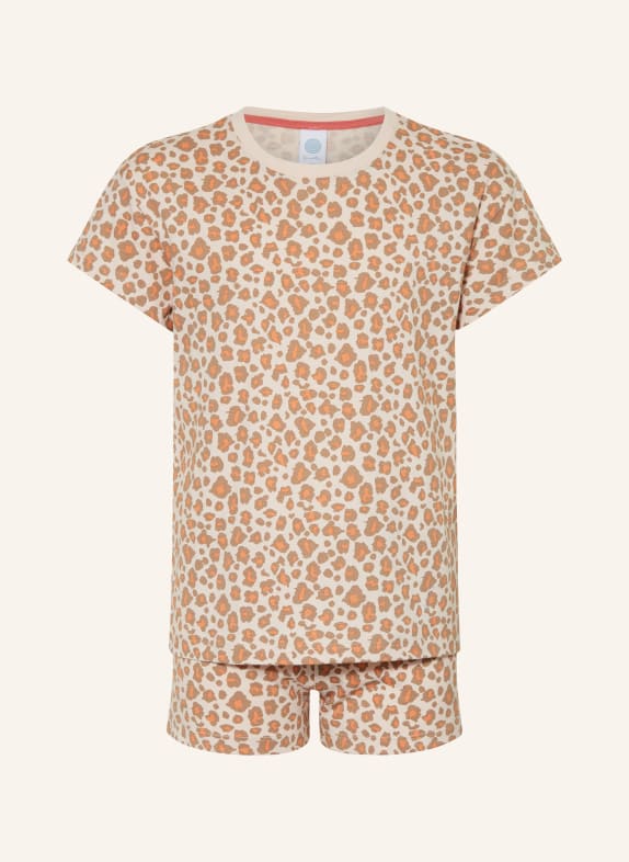 Sanetta Shorty-Schlafanzug CREME / HELLBRAUN / ORANGE