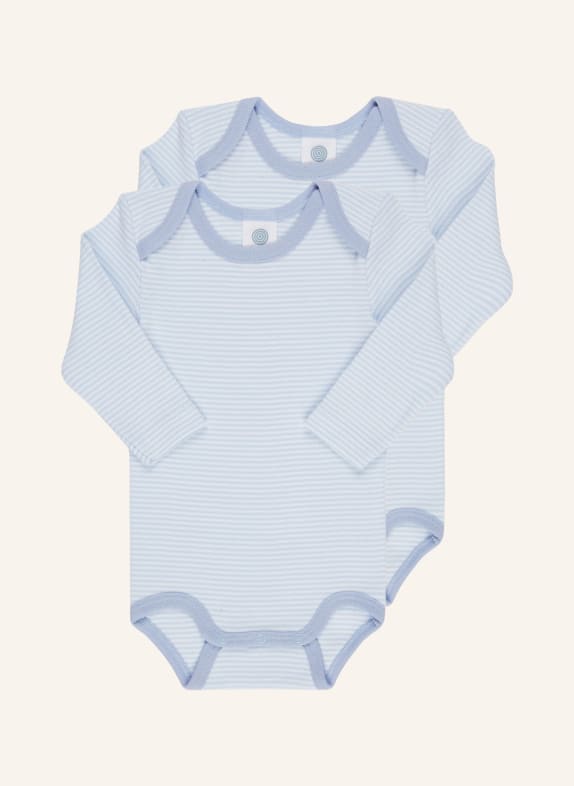 Sanetta 2er-Pack Bodies HELLBLAU / WEISS