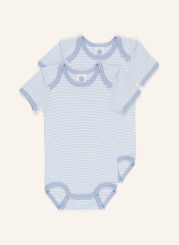 Sanetta 2er-Pack Bodies HELLBLAU / WEISS