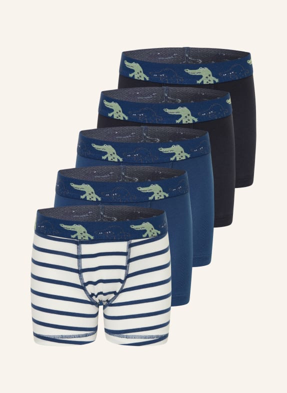 Sanetta 5er-Pack Boxershorts CREME / DUNKELBLAU / BLAU