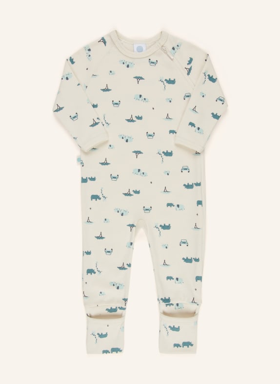 Sanetta Strampler CREME / GRÜN