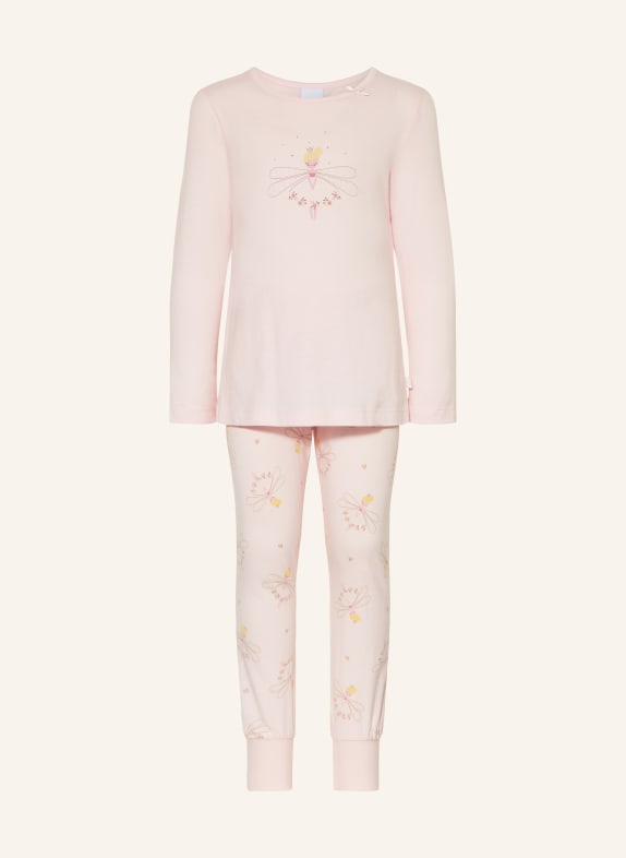 Sanetta Schlafanzug mit Schmucksteinen ROSA / HELLGELB