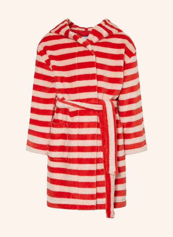 Sanetta Bademantel mit Kapuze ORANGE / LACHS