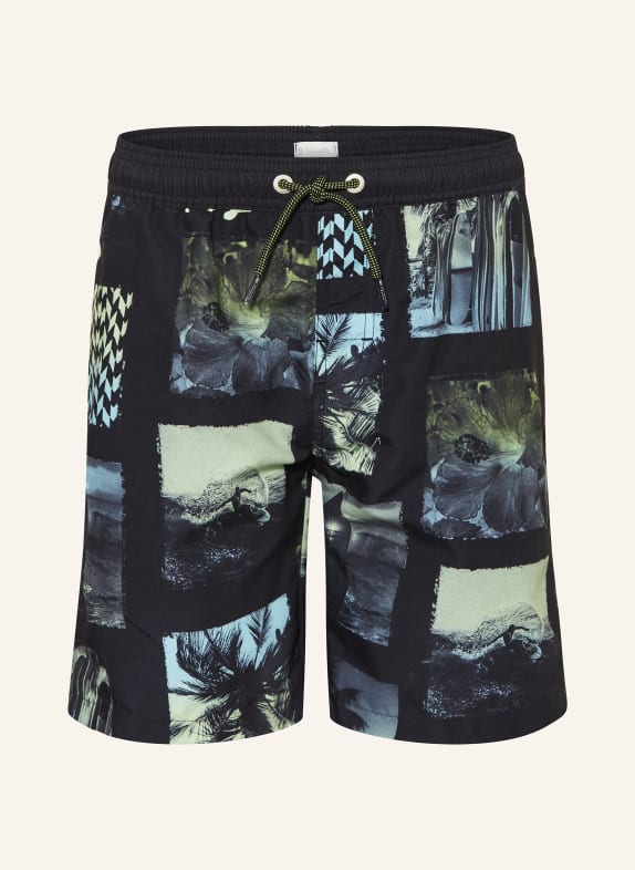 Sanetta Short de bain avec protection UV 50+ NOIR / GROEN / VERT