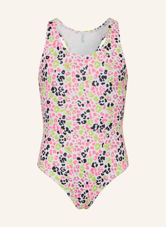 Sanetta Maillot de bain avec protection UV 50+ BLANC / ROSE FLUO / VERT FLUO