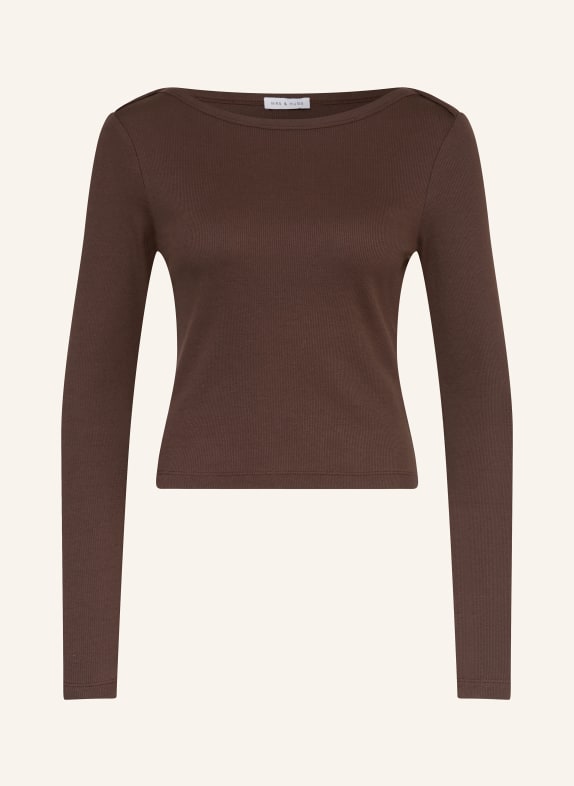 MRS & HUGS Longsleeve DUNKELBRAUN