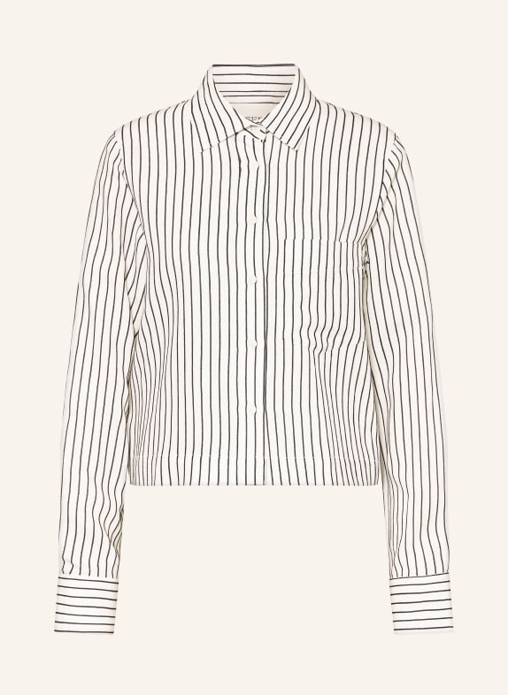 CLOSED Hemdbluse mit Stickereien CREME / SCHWARZ