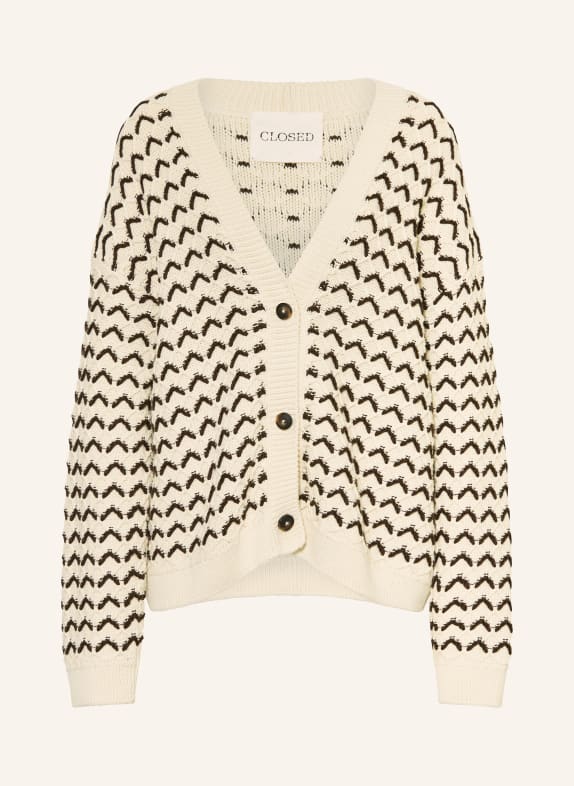 CLOSED cardigan ECRU / DARK BROWN