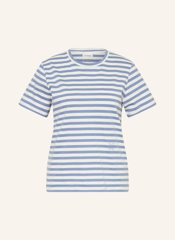 CLOSED T-shirt WIT / LICHTBLAUW