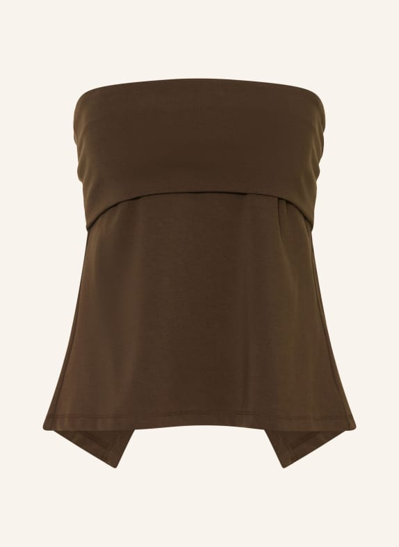 CLOSED Off-Shoulder-Top DUNKELBRAUN