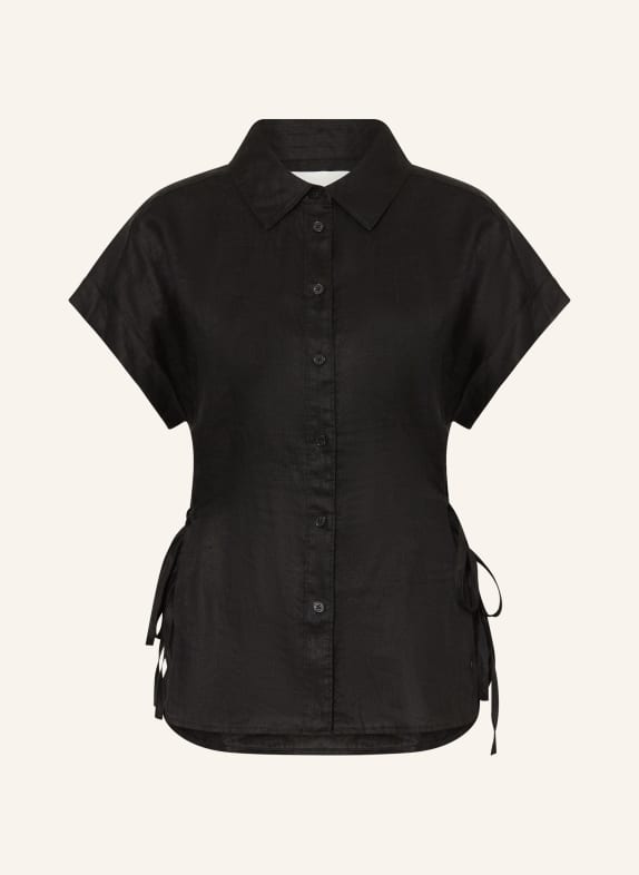 CLOSED Bluzka z lnu CZARNY