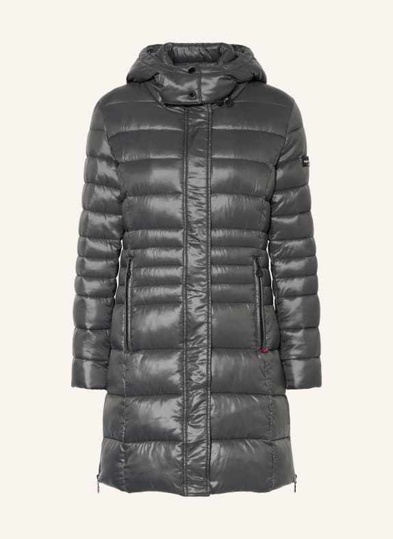 FRIEDA & FREDDIES Steppmantel DALIA 2 mit abnehmbarem Kunstpelz DUNKELGRAU / WEISS / SCHWARZ